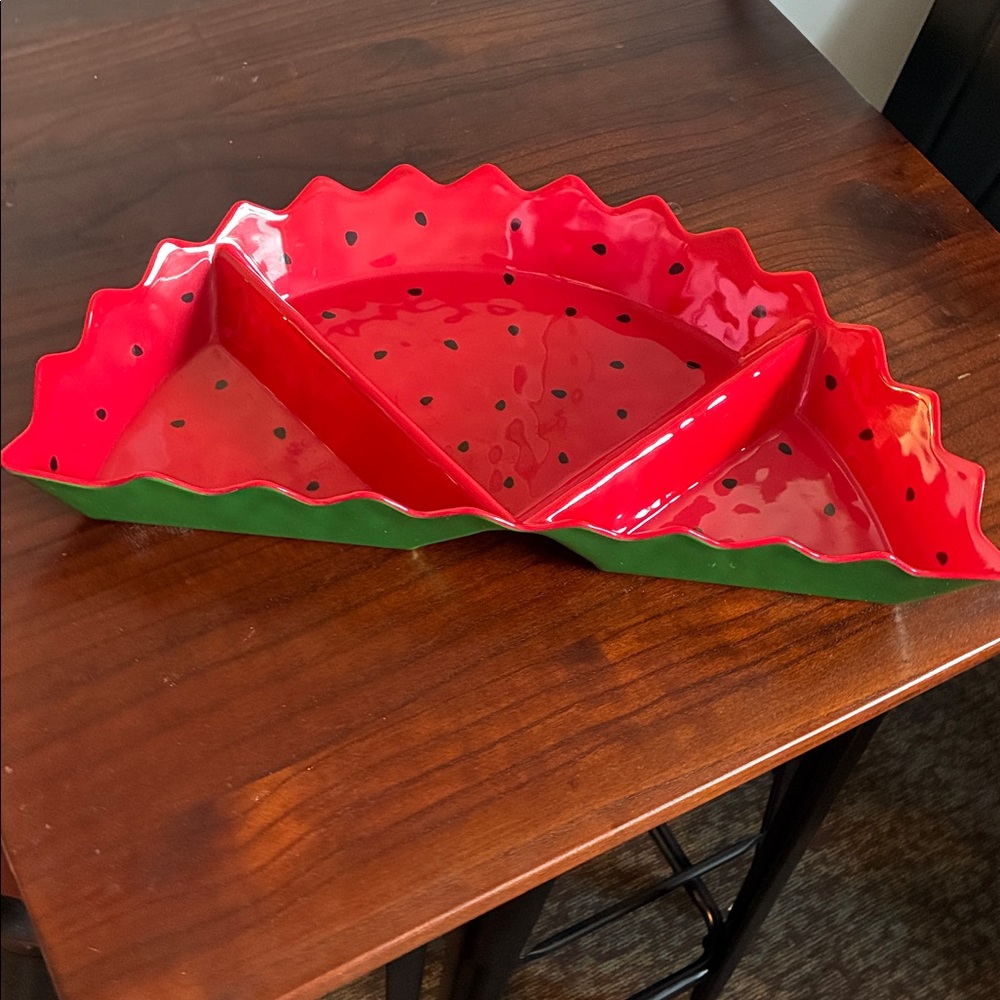 Novogratz - Melamine 3-Section Watermelon Tray